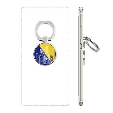 Imagem de Suporte ajustável para anel de telefone com nome da bandeira da Bósnia Herzegovina