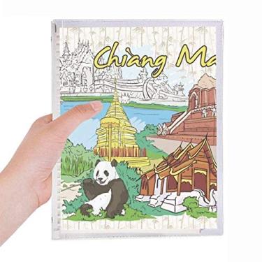 Imagem de Caderno Thailand Chiang Mai Panda Temple Notebook Folhas Soltas Diário Recarregável Diário Papelaria