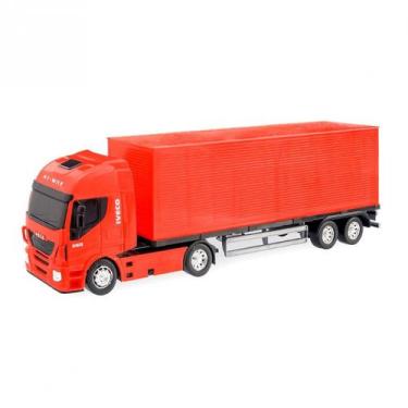 Brinquedo Trator Case C/Carreta Iveco 404 Usual Plastic