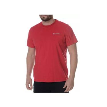 Imagem de Camiseta Masculina Columbia Basic Logo - Vermelho - Tam Eg