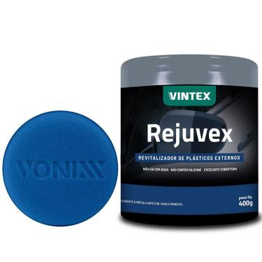 Imagem de Kit Automotivo Revitalizador e Brilho em Plástico e Borracha Vonixx Rejuvex + Aplicador Espuma