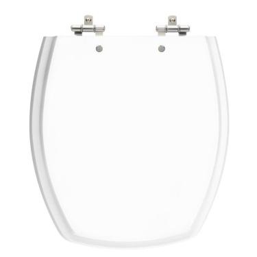 Imagem de Assento Sanitário Thema Branco Tampa para Vaso Incepa em Madeira Laqueada