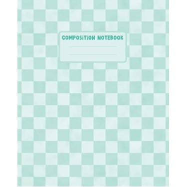 Imagem de Caderno quadriculado: caderno de composição verde menta - 100 páginas pautadas na faculdade - Estética verde pastel fofo | Material escolar escolar para meninas adolescentes