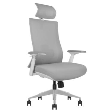 Imagem de Cadeira De Escritório Ergonômica Magenta 150kg 10 Ajustes Relax 150kg (Cinza)