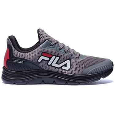 Imagem de Tenis Fila Athlon, Infantil, Grafite/Preto/Vermelho, 29