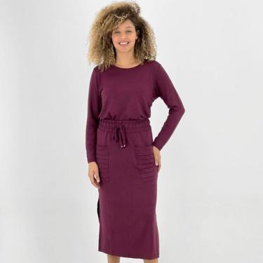 Imagem de Conjunto Dollce Moletinho Blusa Manga Longa e Saia Midi Feminino-Feminino