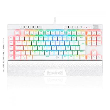 Imagem de Redragon TECLADO OPTICO GAMER MAGIC-WAND PRO RGB BRANCO SWITCH VERMELHO ABNT2
