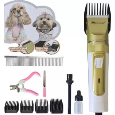Imagem de Kit Máquina Tosa Pet Cachorros & Gatos Recarregável Sem Fio - Industri