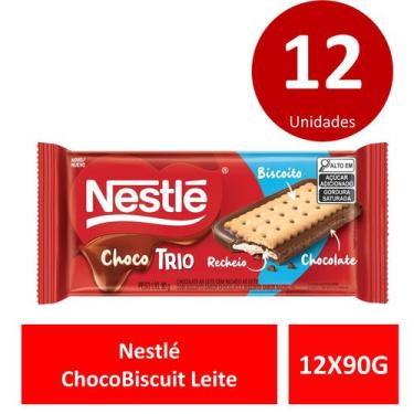 Imagem de Nestlé 12X90G ChocoBiscuit Leite - NESTLE 