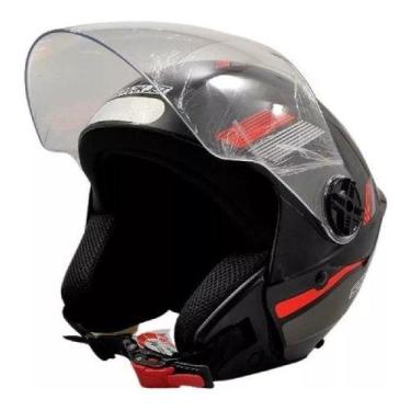 Imagem de Capacete Moto Aberto Ebf Spark Jet Sting Preto, CHUMBO, 58