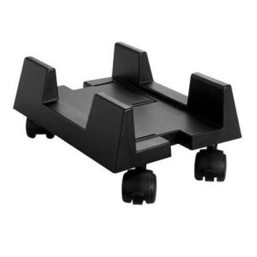 Imagem de Porta CPU Plástico Preto c/ Rodízios - MASTICMOL - 72101 - POLLO MÓVEI