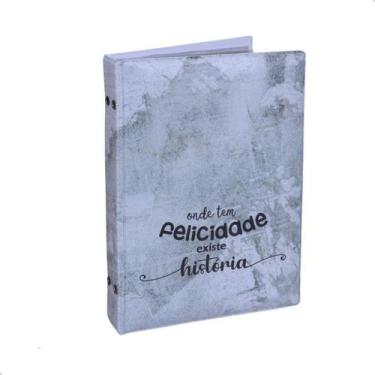 Imagem de Álbum Fotográfico 15x21 para 100 Fotos FELICIDADE BRANCO Família Viage