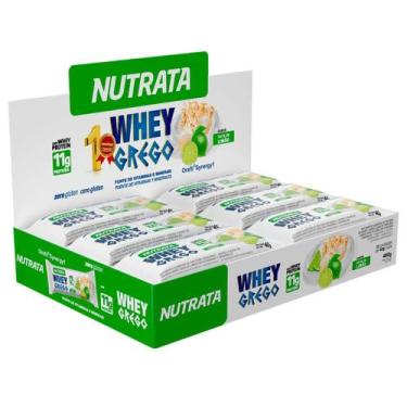 Imagem de Barra de Proteína Whey Grego 40g 12 Unidades Nutrata, Limão