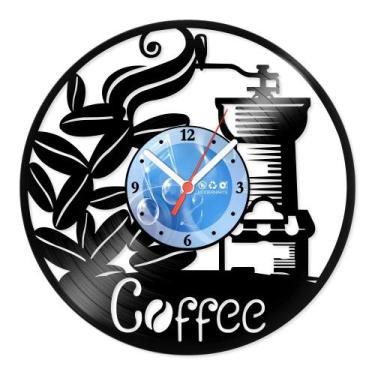 Imagem de Relógio De Parede Disco Vinil Cozinha - Moedor Café - VCZ-039 - Modern
