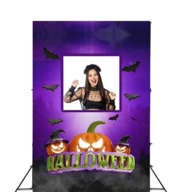 Imagem de Painel Fundo Interativo Vazado Halloween Dia das Bruxas Tecido 1,50x2,