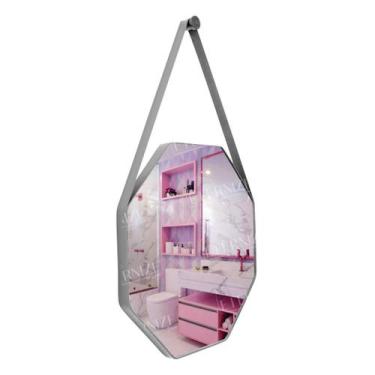 Imagem de Espelho Adnet Octogonal com Alça Decoração Sofisticada  - Ornamo Decor