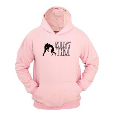 Imagem de Moletom Masculino Canguru Com Capuz Estampa Muay Thai - Ragor, Rosa, M