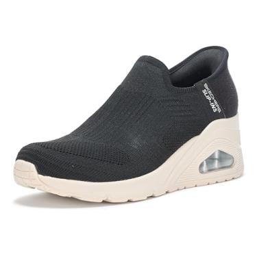Imagem de Skechers Tênis feminino Uno Wedge-Kickin' Knit Hands Free Slip-ins, Preto, 41