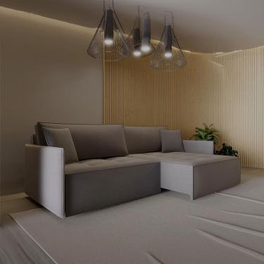 Imagem de Sofá 4 Lugares Reclinável Sem Caixa Tommaso Linho Cinza 252 cm