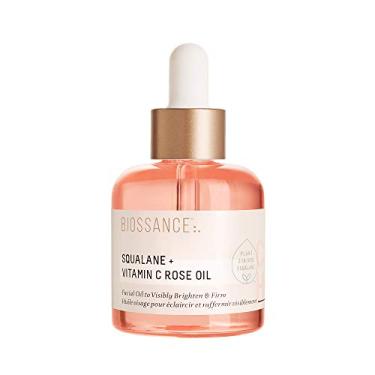 Imagem de BIOSSANCE Squalane + Vitamin C Rose Oil, Advanced Facial Oil - Brightening, Firming, and Hydrating Serum for All Skin Types - Chios Crystal Oil, Damascus Rose Extract & Squalane for Radianc
