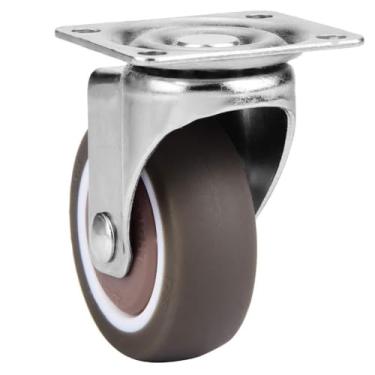 Imagem de Rodas Giratórias Rodas Pesadas, 4pcs Rodas de Rodízio Pesado Definir Móveis de Borracha Rodízios Com Rolamento Selado, Baixo Atrito, Lançadores de Caule (Sem freio)