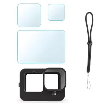 Imagem de Kit Película Protetora E Capa Silicone Compativel Para Gopro hero 9/10/11/12 Black