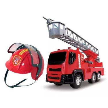 Imagem de Kit Caminhão Brutale C/ Capacete Bombeiro Viseira Esquadrão Infantil B