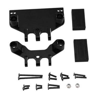 Imagem de menolana RC Gear de direção Montagem fixa RC Kit de haste de tração de carro 1/12 RC Resistência de desgaste Acessórios DIY RC Servo Monta para G500 MN86S, Preto