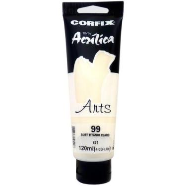Imagem de Tinta Acrílica Arts Corfix 120ml G1 - 85120, 099 - BUFF TITANIO CLARO