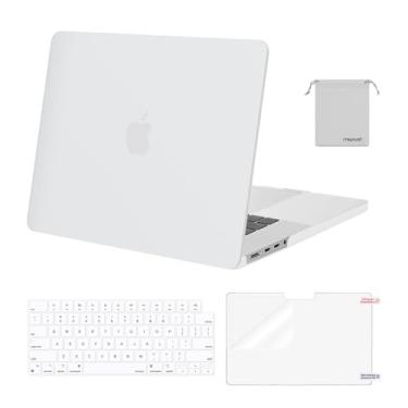 Imagem de MOSISO Compatível com MacBook Pro de 16 polegadas 2025 2024 2023 2022 2021 M4 M3 M2 M1 A3403 A3186 A2991 A2780 A2485 Pro Max, capa rígida de plástico, capa de teclado, película de tela e bolsa de