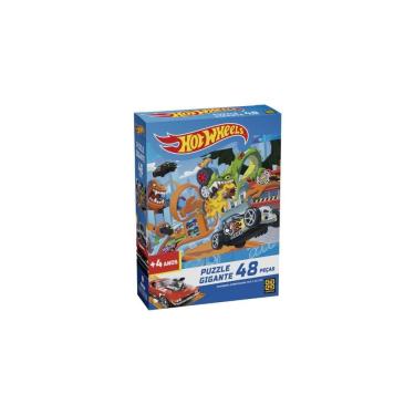 Imagem de Puzzle Gigante 48 Peças Hot Wheels - Grow