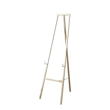 Imagem de AKALNNB Cavalete de chão para adultos, cavalete de metal dobrável portátil, leve, profissional, para pintura e exibição, dourado, 120/150 cm de altura
