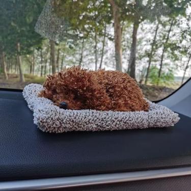 Imagem de Geermolan Acessórios de carro, decorações de painel, bonecas de animais, decoração de painel para mulheres, para enfeites de mesa de interiores fofos presentes contendo carvão de bambu para absorção