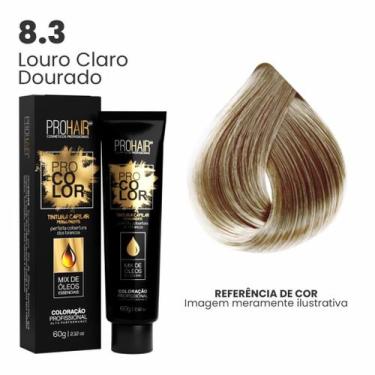 Imagem de Coloração Profissional 60g Pro Color - PROHAIR, 8.3 Louro Claro Dourad