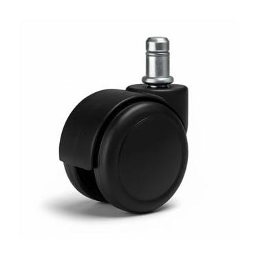 Imagem de Rodízios para Cadeira Gamer e Executiva, 5 Unidades, Preto, Suporte até 150kg, Pino 11x22mm