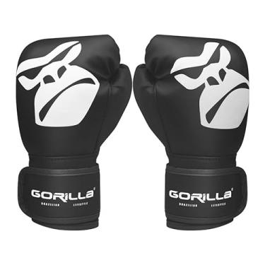 Imagem de Luva De Boxe Muay Thai Infantil 06 Oz Treino MMA Gorilla (Preto)