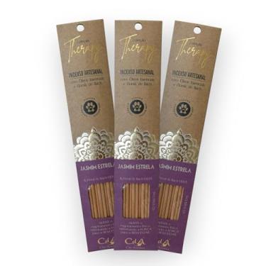 Imagem de Kit com 3 Incensos Naturais e Artesanais Vareta Therapy Jasmim Estrela e Floral de Bach OLIVE