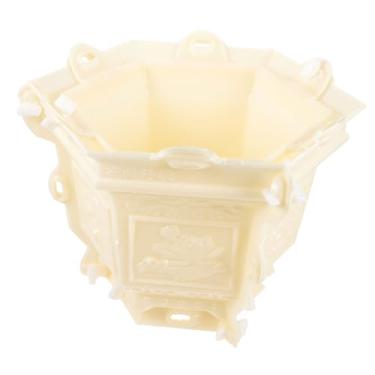 Imagem de PRETYZOOM Molde de vaso de plástico para decoração de casa molde hexagonal para vaso de flores de cimento de concreto, molde de recipiente de vaso de estilo europeu para artesanato faça você mesmo