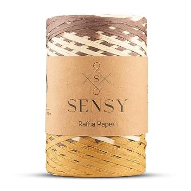 Imagem de Sensy Premium 317 jardas% 100% Papel Multicolorido Raffia Papel Artesanato Fita Fita Corda de Papel (401)