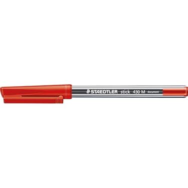 Imagem de STAEDTLER Stick 430 M-2 Caneta esferográfica média - vermelha (caixa com 10)