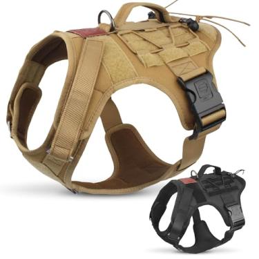 Imagem de Colete para cães táticos ALBCORP – Colete militar para treinamento de cães K9 – Arnês para cães de trabalho para tamanhos médios, grandes e GGALBCORP XL (33"-43.7" Girth)