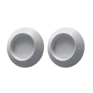 Imagem de 02 Puxador Adesivo Slim Box Portas E Armários Redondo Branco