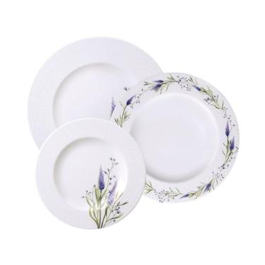 Imagem de Jogo de Pratos Tramontina Lilla em Porcelana Decorada 12 Peças