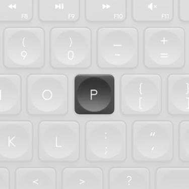 Imagem de Tecla única para teclado Logitech Craft/MX Keys S/MX Keys Mini/MX Keys S para MAC/MX Keys Mini para MAC (preto/grafite, [P] tecla)