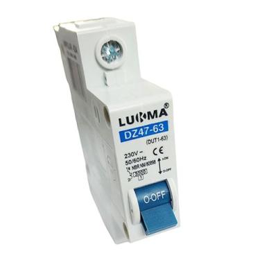 Imagem de Disjuntor Unipolar Din Automático Curva C 16a 32a 63a Lukma, 63a
