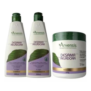 Imagem de Kit Arvensis Desamarelador Shampoo + Cond. + Máscara 500G