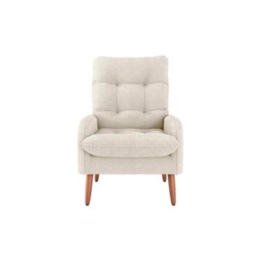 Imagem de Poltrona Para Descanço Confortável Premium Nantes Matrix Boucle Bege