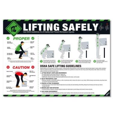 Imagem de Poster de segurança: fontes de tinta Lifting Safety, 45 x 60 cm, à pro