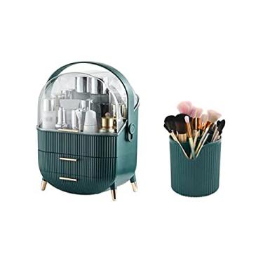 Imagem de Organizador de maquiagem, caixa de armazenamento de cosméticos, penteadeira, acabamento de mesa, máscara de batom, cuidados com a pele, suporte para produtos de grande capacidade, caixa de