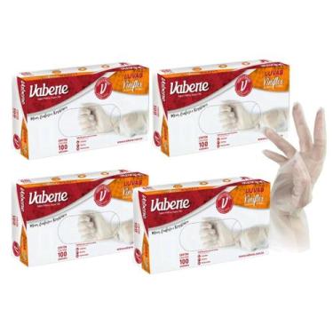 Imagem de Luva Descartável Viniflex Com 400 Unid. Translucida P VABENE